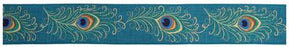 Wired Edge Woven Peacock Ribbon 63mm x 9.1m