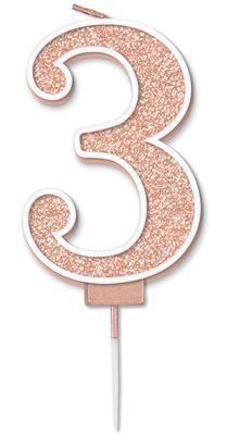 Sparkling Fizz Candle 7.5cm Rose Gold - 3