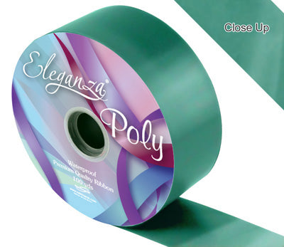 Florist Poly Ribbon -  100 yards x 2"  - Emerald