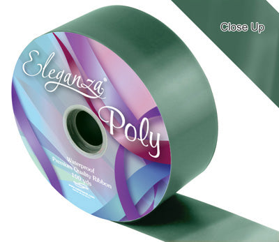 Florist Poly Ribbon -  100 yards x 2"  - Green