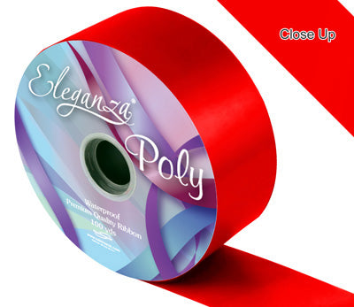 Florist Poly Ribbon -  100 yards x 2"  - Radiant Red