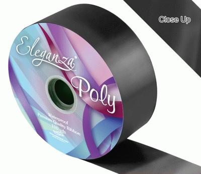 Florist Poly Ribbon -  100 yards x 2"  - Black