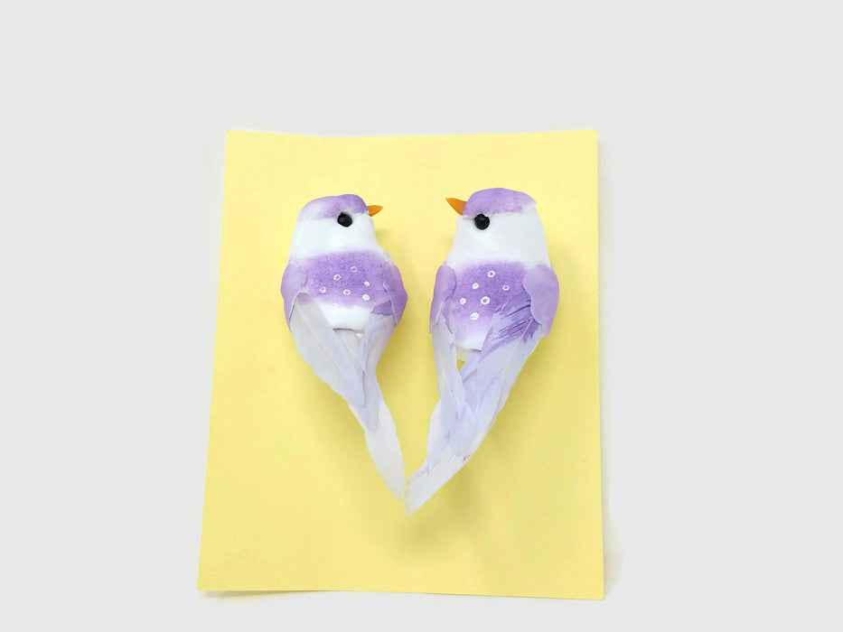 Pack of 2 Mini Bird Clips - Lilac