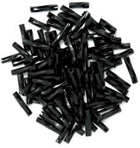 30g Bugle Beads 6mm - Black