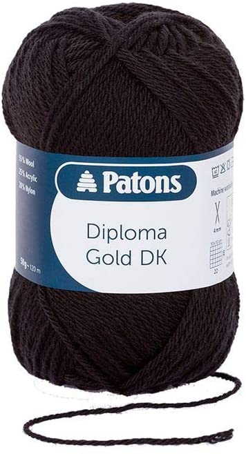 Diploma Gold DK Wool x 50g - Black