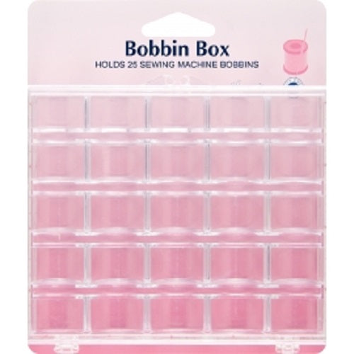Bobbin Box- Clear Plastic- Holds 25 Bobbins
