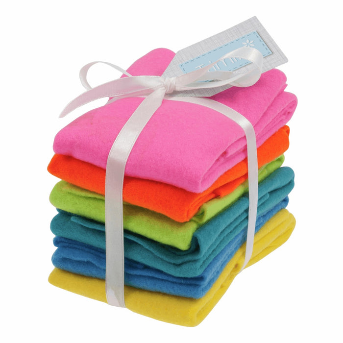 6 Piece Acrylic Felt Bundle - 30 x 23cm - Bright Shades