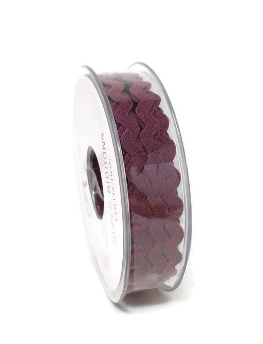 Ric Rac Ribbon Reel - 6mm x 20m - Burgundy