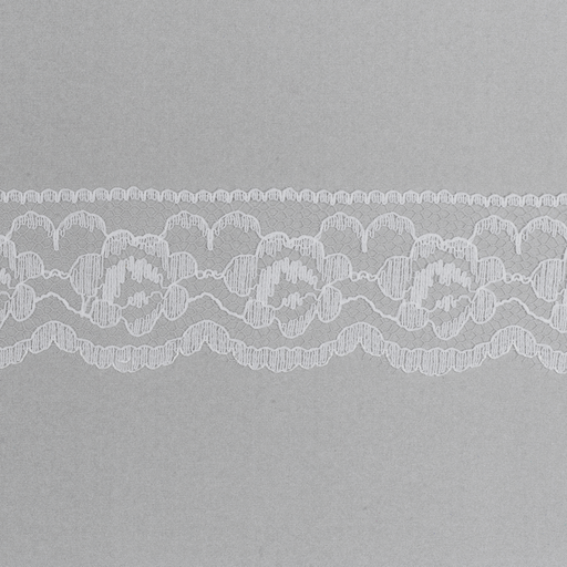 Buttercup Lace x 35mm - White - Per Metre