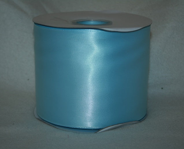 100mmx50m satin ribbon BABY BLUE