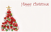 Happy Christmas Florist Cards 9 x 6cm - Bauble Tree - Pack of 50