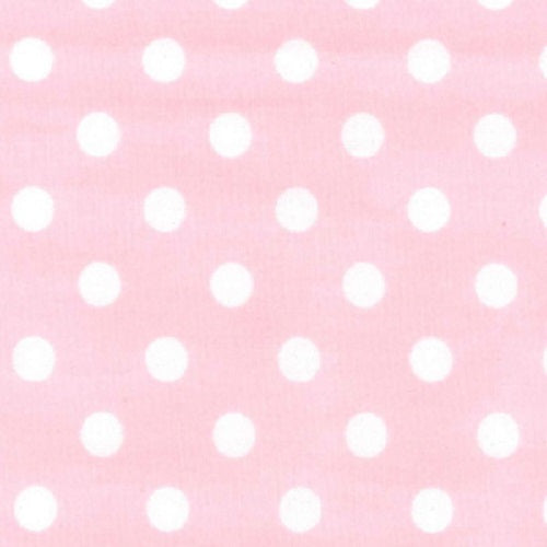 100% Cotton Poplin Fabric Pink - 7mm Polka Dot - 112cm wide