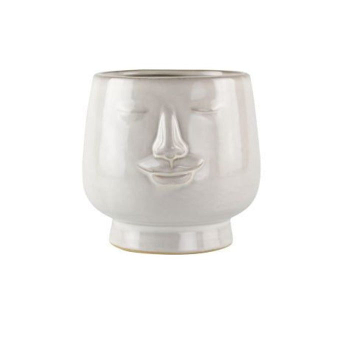Ceramic Nordic Face Planter x 14cm - Black or White