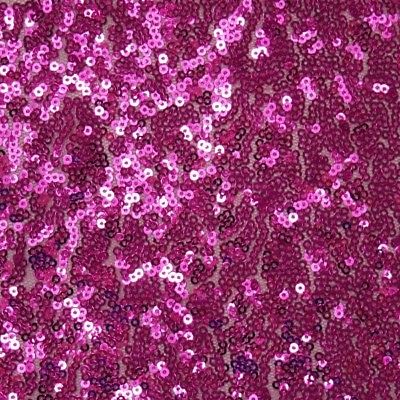 Cerise 1 metre All Over 3mm Sparkle Sequins Fabric - c7651