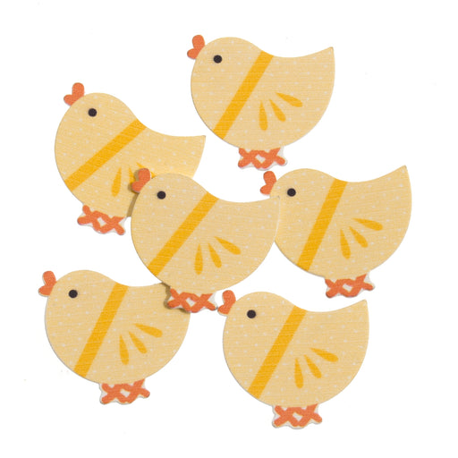 Craft Embellishment - Yellow Chicks - Pack of 6