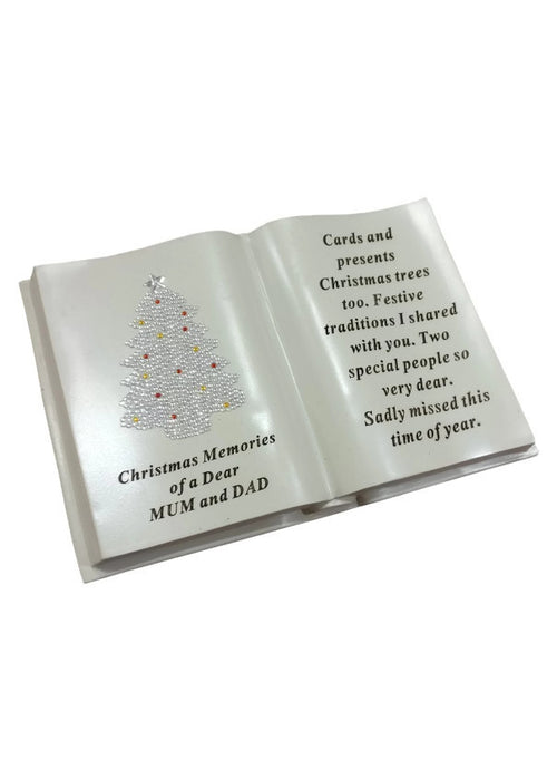 Diamante Relative Christmas Memorial Book 19 x 13cm - Choice of Relative