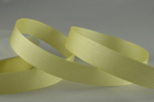 25mm x 20m Grosgrain Ribbon - Lemon