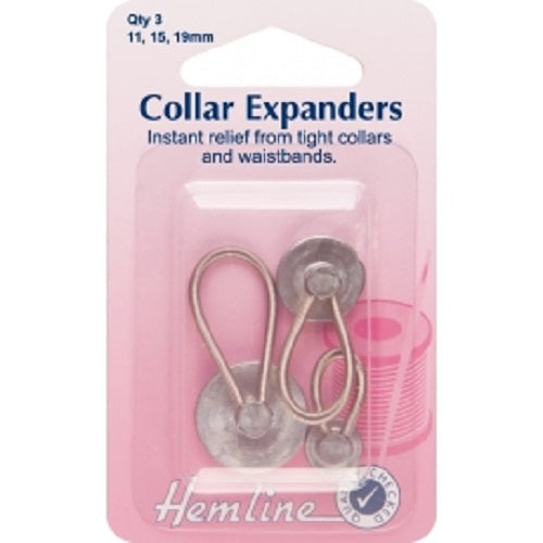 Metal Collar/ Waistband Expanders- Assorted Size - 3pcs