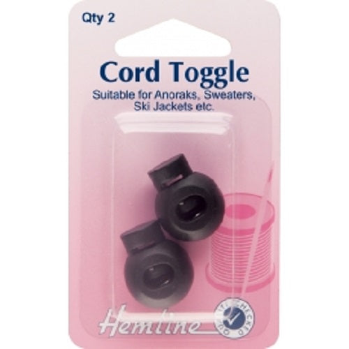 Cord Toggles: Black - 6mm