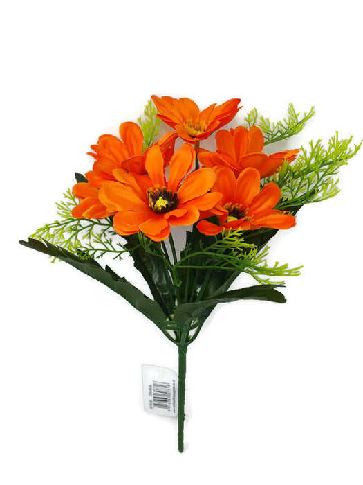 7 Head Anemone & Foliage x 28cm - Purple & Lilac