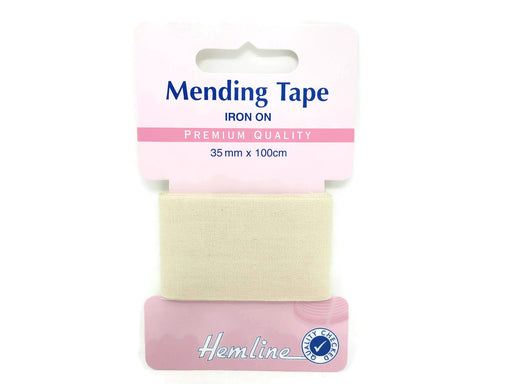 Cream Iron On Cotton Mending Tape 35mm x 100cm