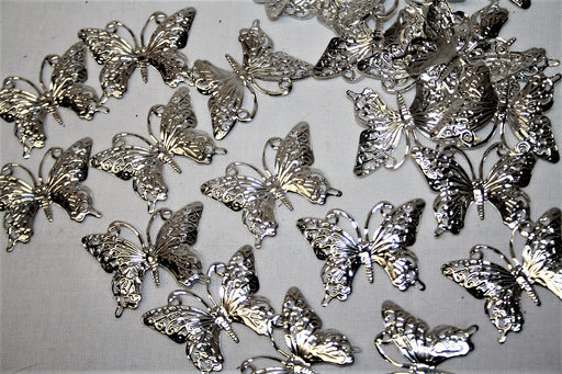 Silver Butterfly Table Decoration x 24