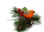 Large Robin Glitter Pick with Snowy Pine Cones & Berries x 18cm - Pack of 12
