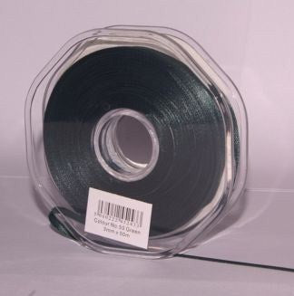 10mm x 20m Double Faced Green Satin Ribbon