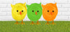 3 Pack of Easter Chicks x 6cm - Yellow, Green and Orange