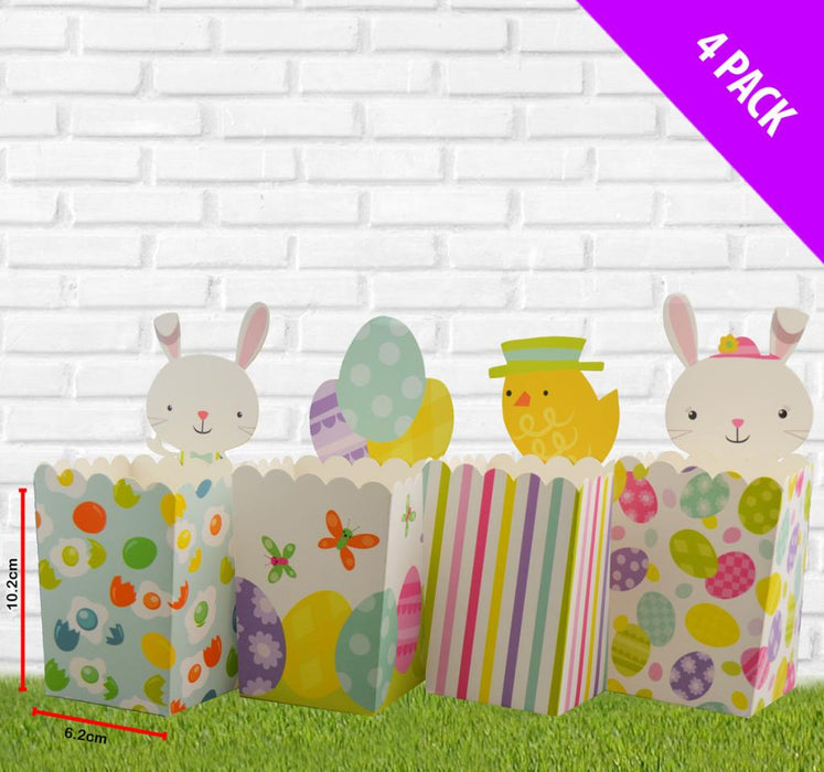 Pack of 4 Small DIY Easter Boxes x 10.2cm