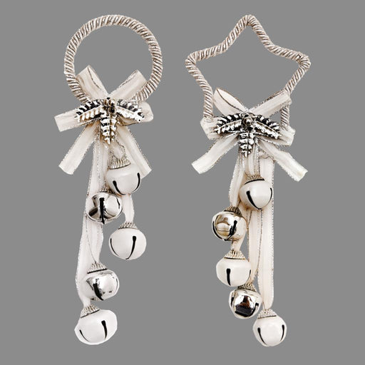Hanging Silver & White Bells - Selected at random