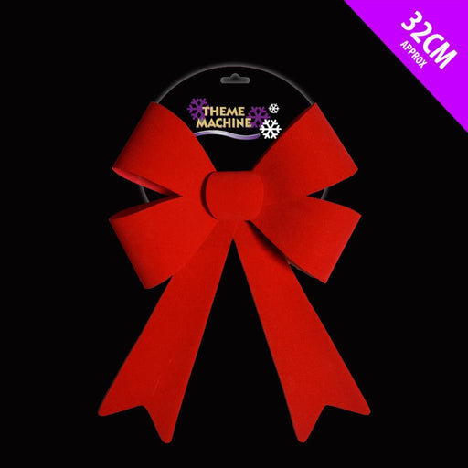 Large Red Velour Bow x 32cm