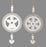 White & Silver Grey Wooden Hanger x 15cm Selected at Random