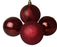 4 Giant Burgundy Baubles x 15cm