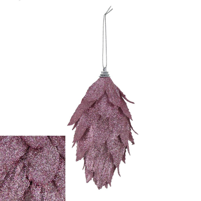 Blush Thistle Bauble 6 x 12cm