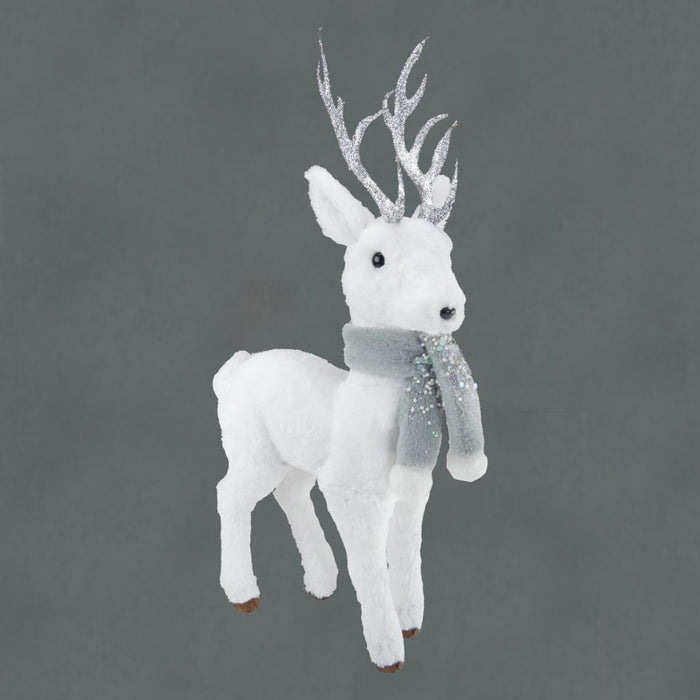 Simmering White Fur Deer 75 x39cm - Sale Price
