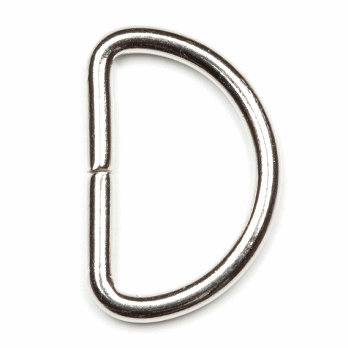 D-Ring Buckles 4pcs x 25mm - Nickel Silver