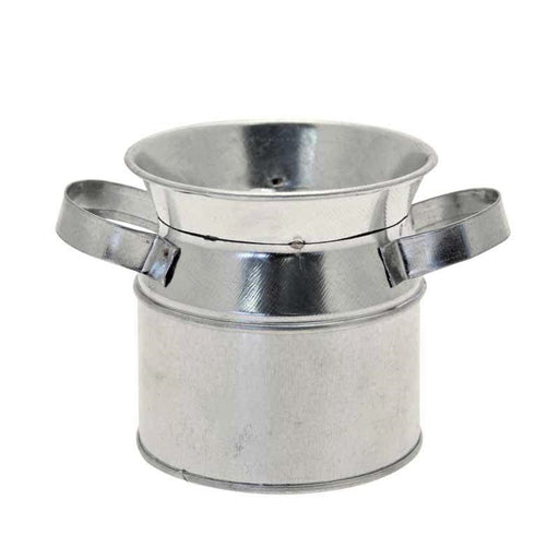 Small Silver Galvanised Metal Urn 7cm