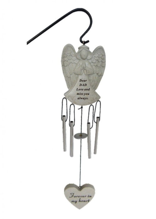 Praying Angel Windchime with Hanging Crook  - Dad