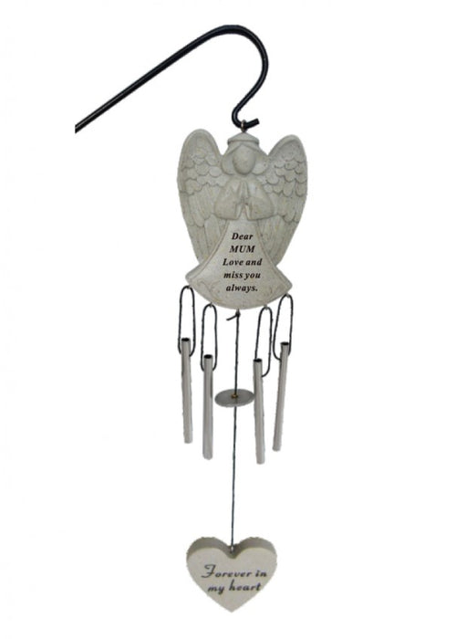 Praying Angel Windchime with Hanging Crook  - Mum