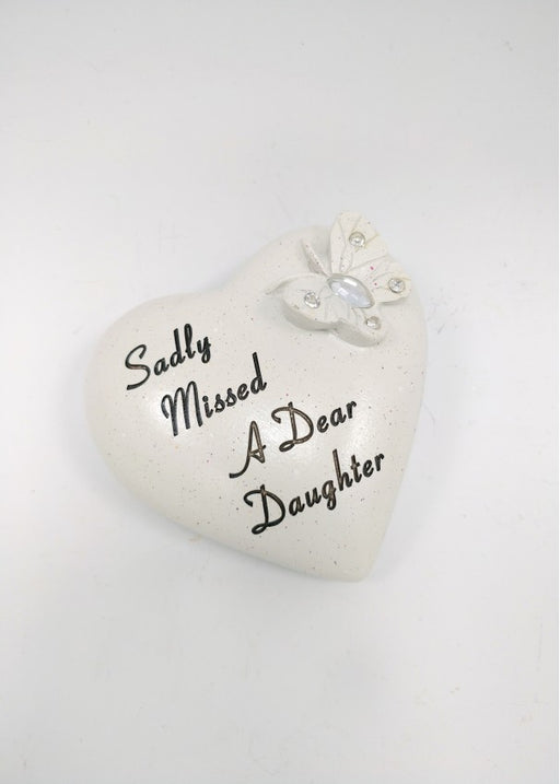 Small Diamante Butterfly Heart - Daughter