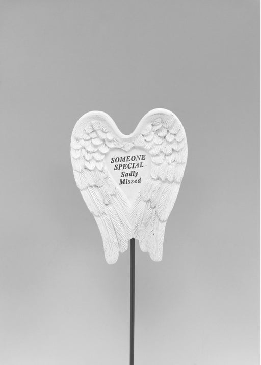 White & Silver Angel Wings Stick - Someone Special