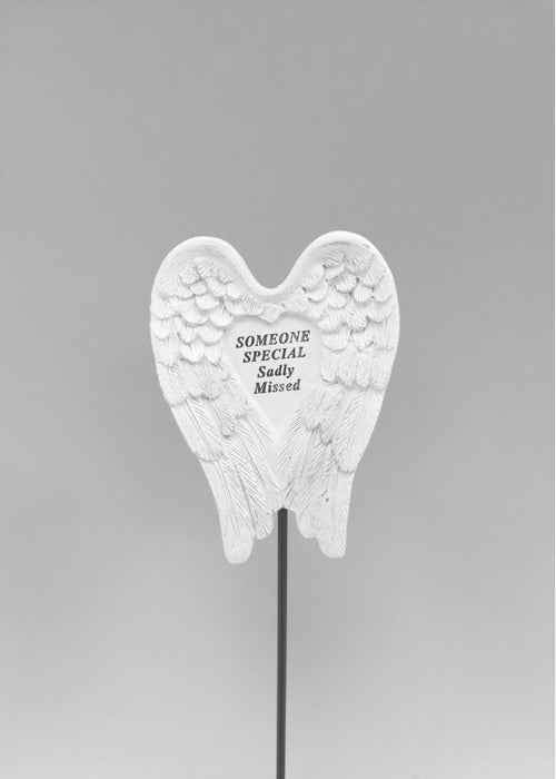White & Silver Angel Wings Stick - Someone Special