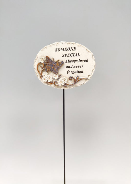 Oval Memorial Stick With Butterfly - Someone Special