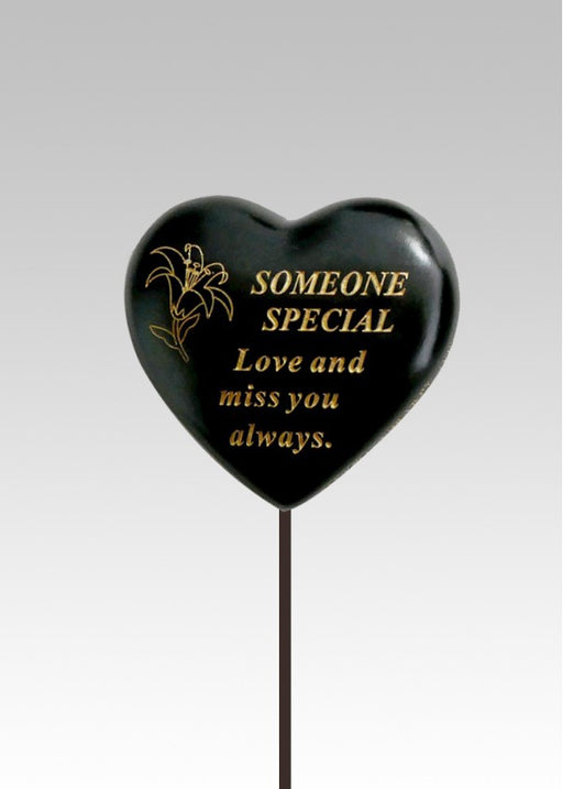 Black & Gold Lily Heart Stick - Someone Special