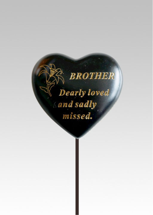 Black & Gold Lily Heart Stick - Brother