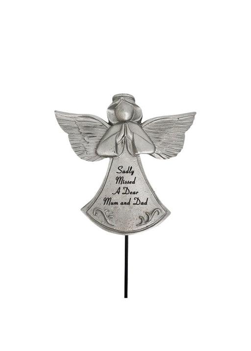 Silver Guardian Angel Stick - Mum and Dad .
