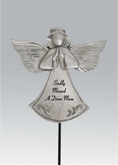 Silver Guardian Angel Stick - Mum