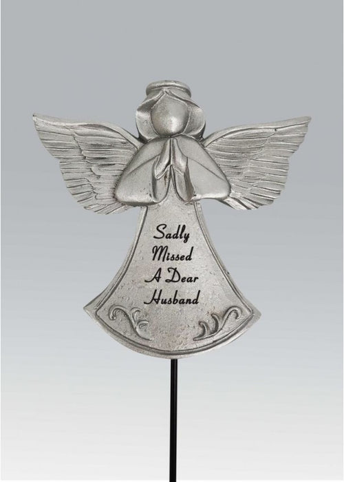 Silver Guardian Angel Stick - Husband