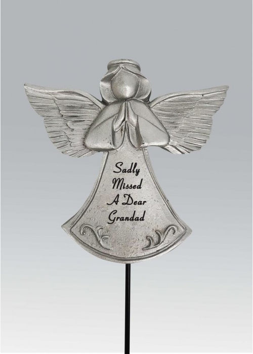 Silver Guardian Angel Stick - Grandad